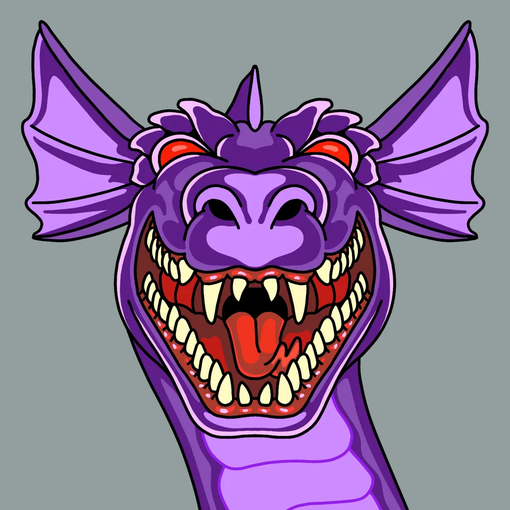 Fundragon Purple — Hedz No. 745, recovered original artwork by Matt Furie