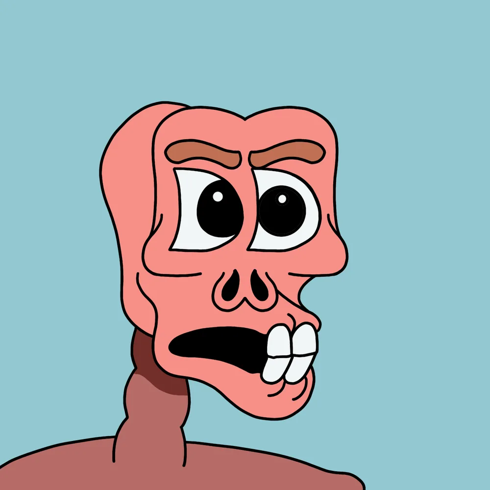 Nibbler Dipshit — Hedz No. 746, recovered original artwork by Matt Furie