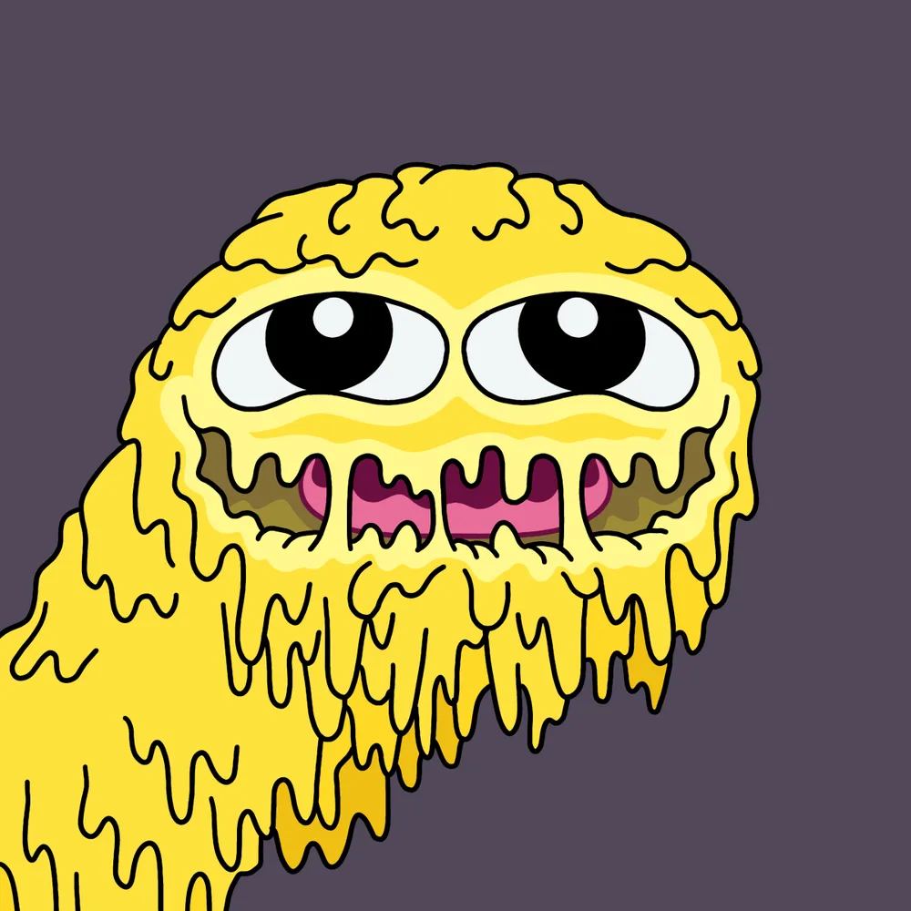 Yellow Goo — Hedz No. 747, recovered original artwork by Matt Furie