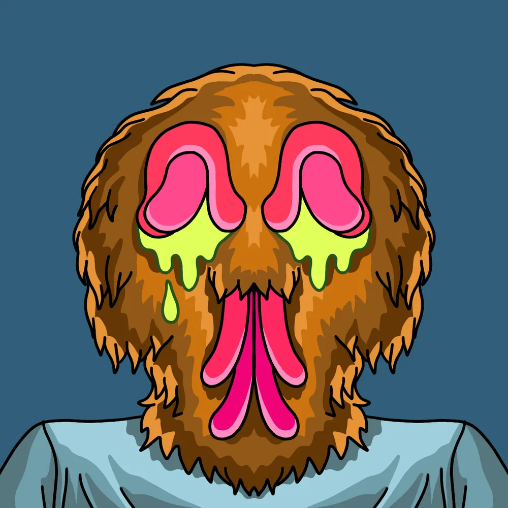 Acid-vulva Eyez — Hedz No. 748, recovered original artwork by Matt Furie