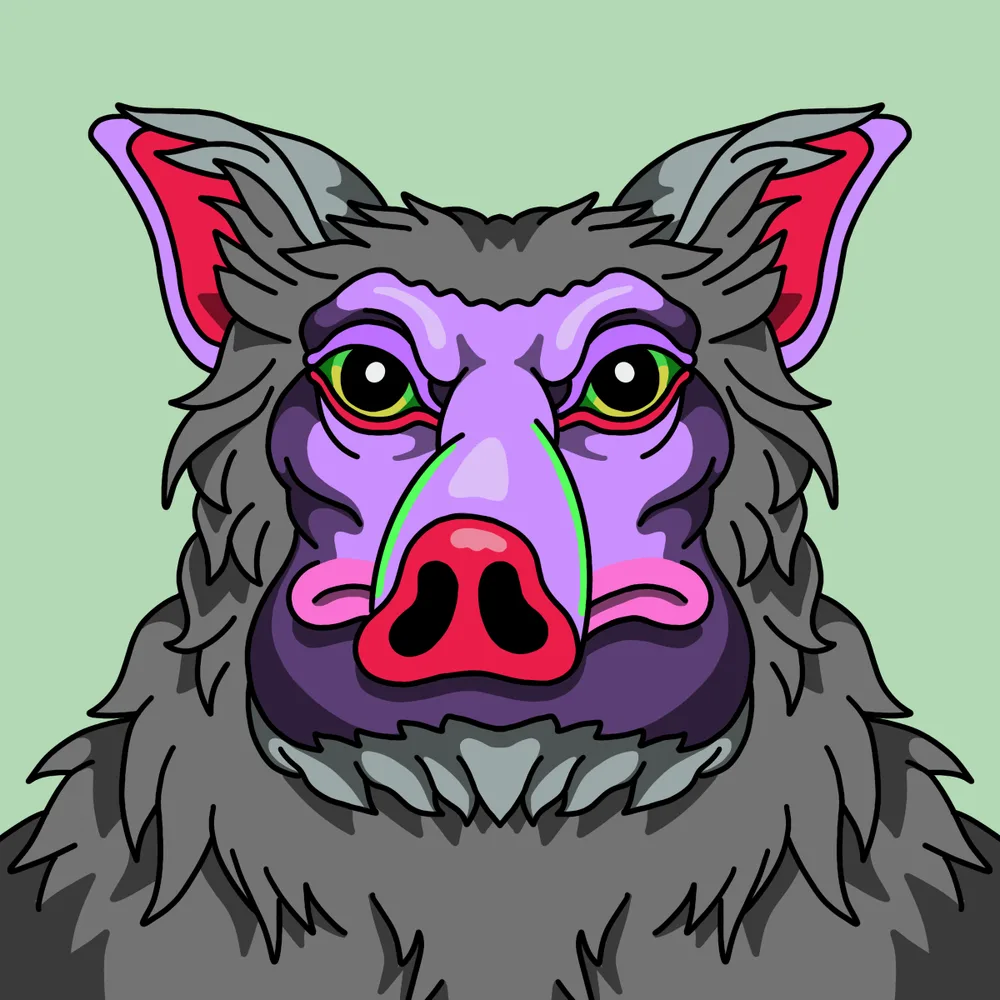 Hoggle — Hedz No. 749, recovered original artwork by Matt Furie