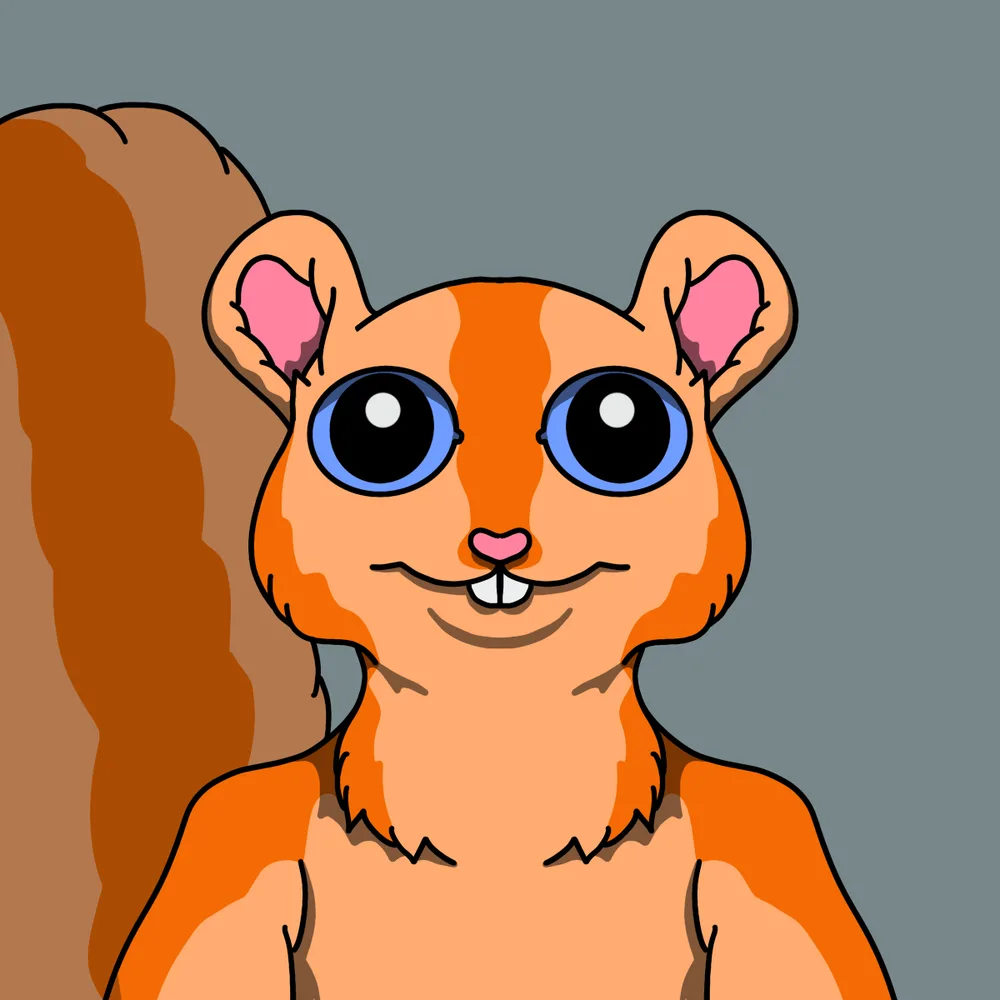 Squirrel — Hedz No. 756, recovered original artwork by Matt Furie