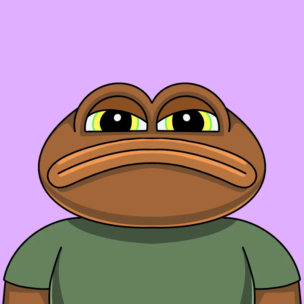 Frogfrown Brown — Hedz No. 761, recovered original artwork by Matt Furie