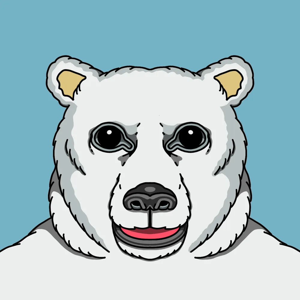 Polar Bear — Hedz No. 767, recovered original artwork by Matt Furie