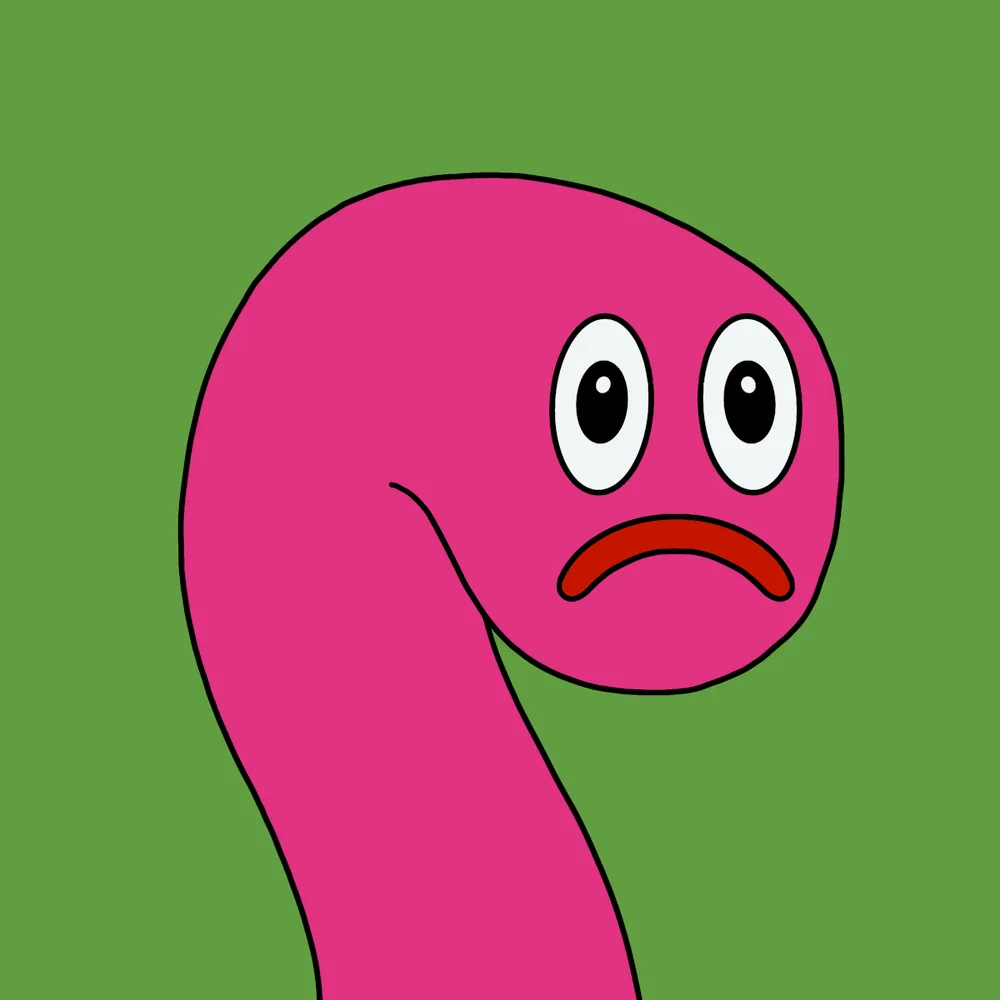 Shocking Pinkworm — Hedz No. 779, recovered original artwork by Matt Furie