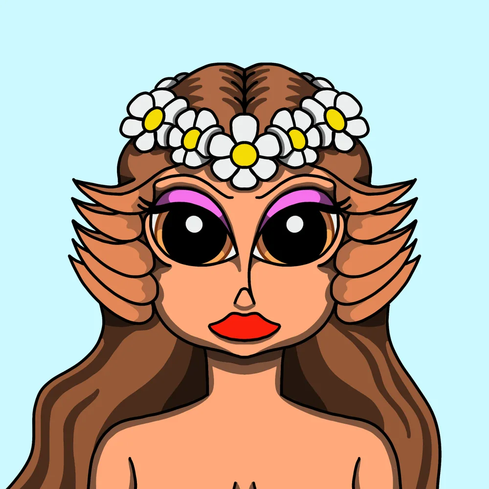 Flowergirl — Hedz No. 780, recovered original artwork by Matt Furie