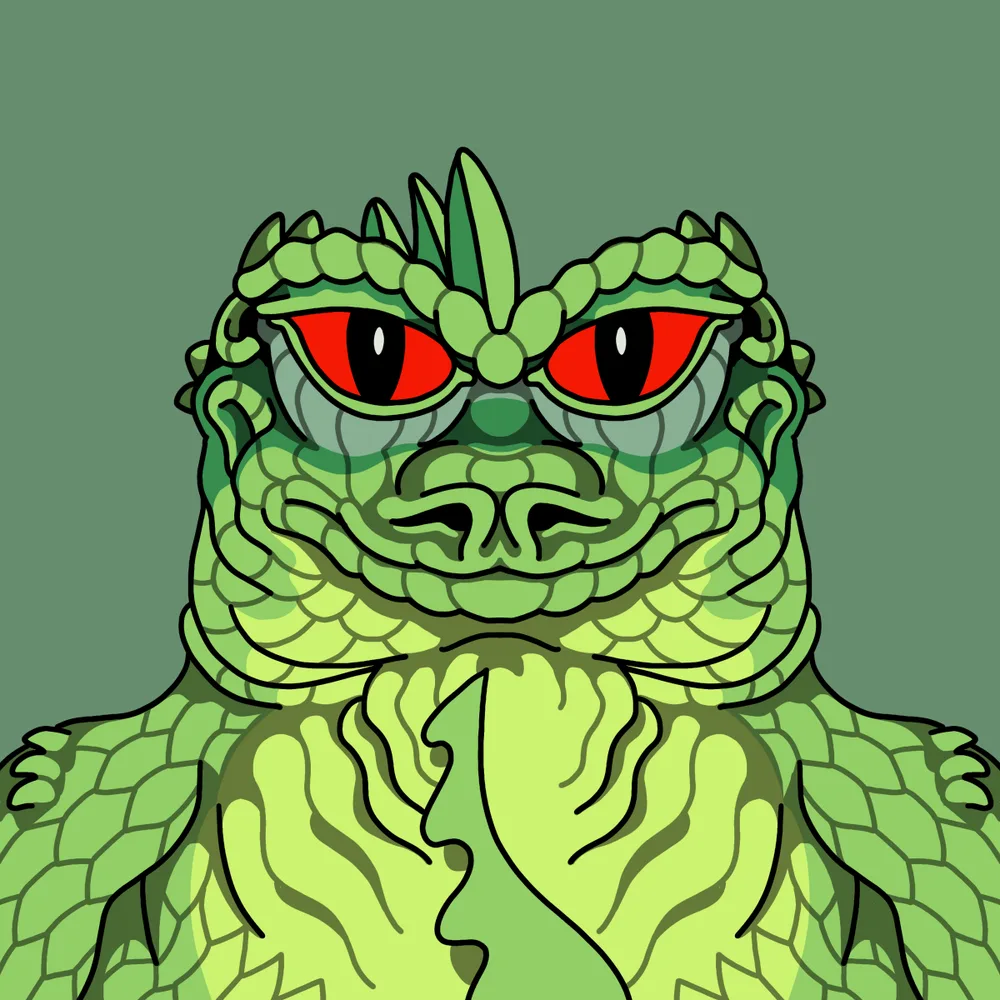 Iguanadon — Hedz No. 782, recovered original artwork by Matt Furie