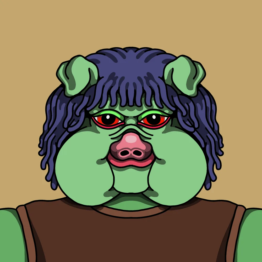 Pigfucker — Hedz No. 079, recovered original artwork by Matt Furie