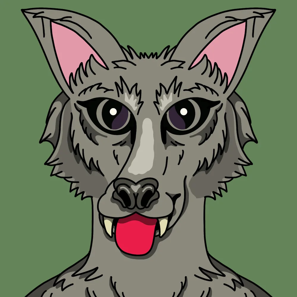 Ugly Coyote — Hedz No. 792, recovered original artwork by Matt Furie
