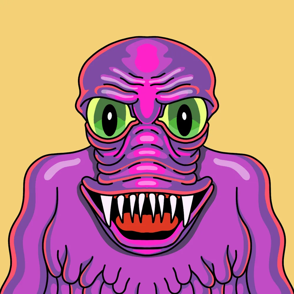 Purple People Eater — Hedz No. 008, recovered original artwork by Matt Furie