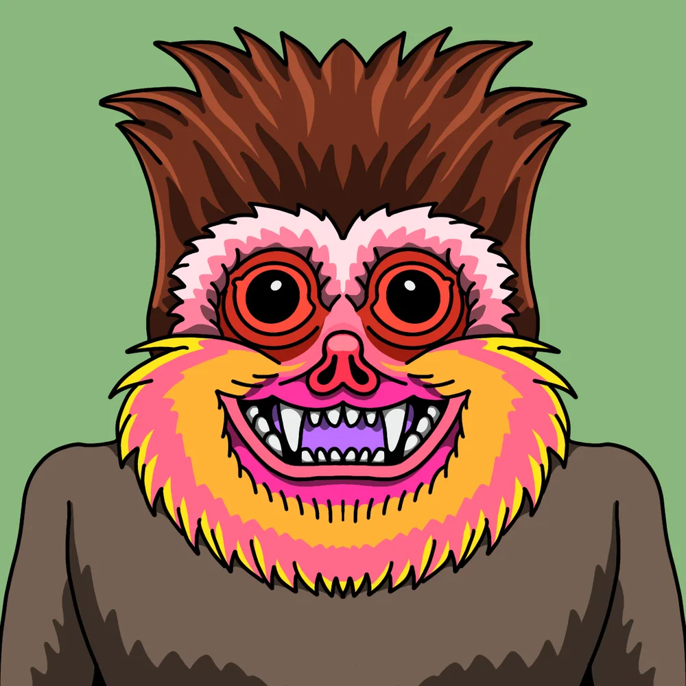 Spunky Monkey — Hedz No. 803, recovered original artwork by Matt Furie