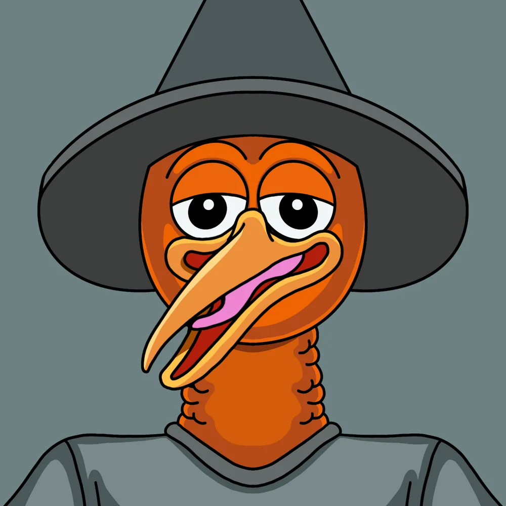 Blackhat Cacklebird — Hedz No. 804, recovered original artwork by Matt Furie