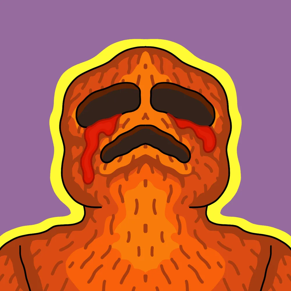 Forcefield Stumper — Hedz No. 807, recovered original artwork by Matt Furie