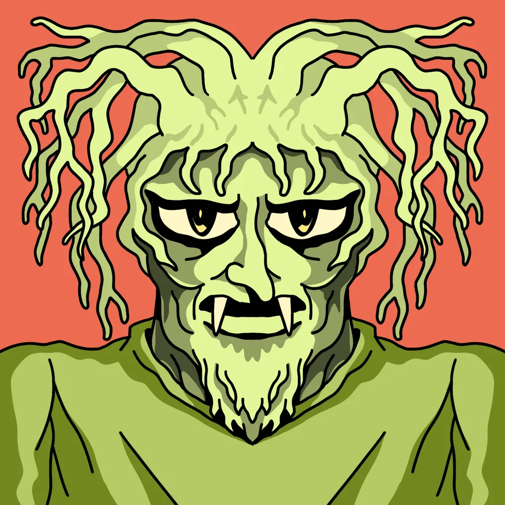 Old Roothead — Hedz No. 824, recovered original artwork by Matt Furie