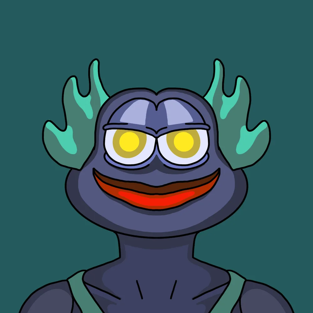 Dark Salamander — Hedz No. 826, recovered original artwork by Matt Furie