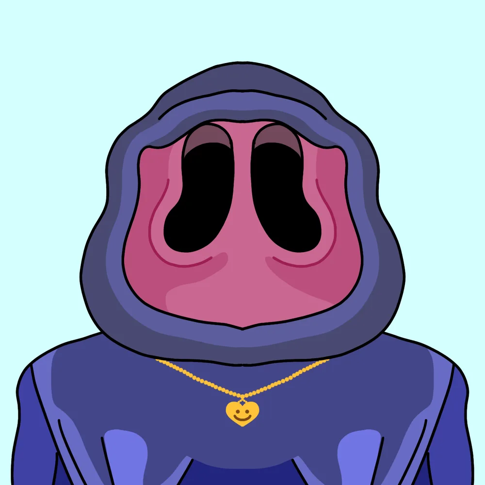 Gold Chain Hoodie Shyguy — Hedz No. 828, recovered original artwork by Matt Furie