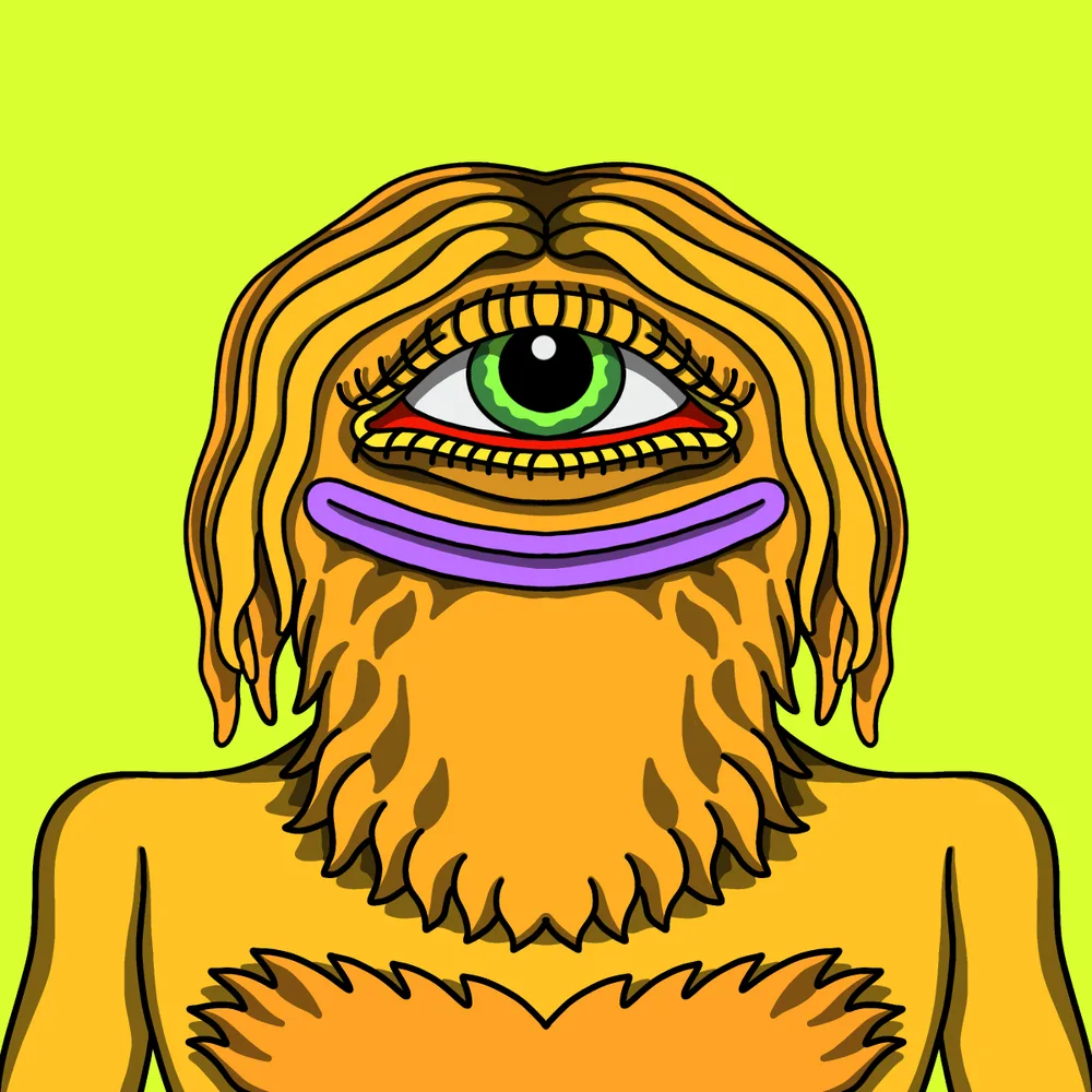 Surf-clops — Hedz No. 831, recovered original artwork by Matt Furie