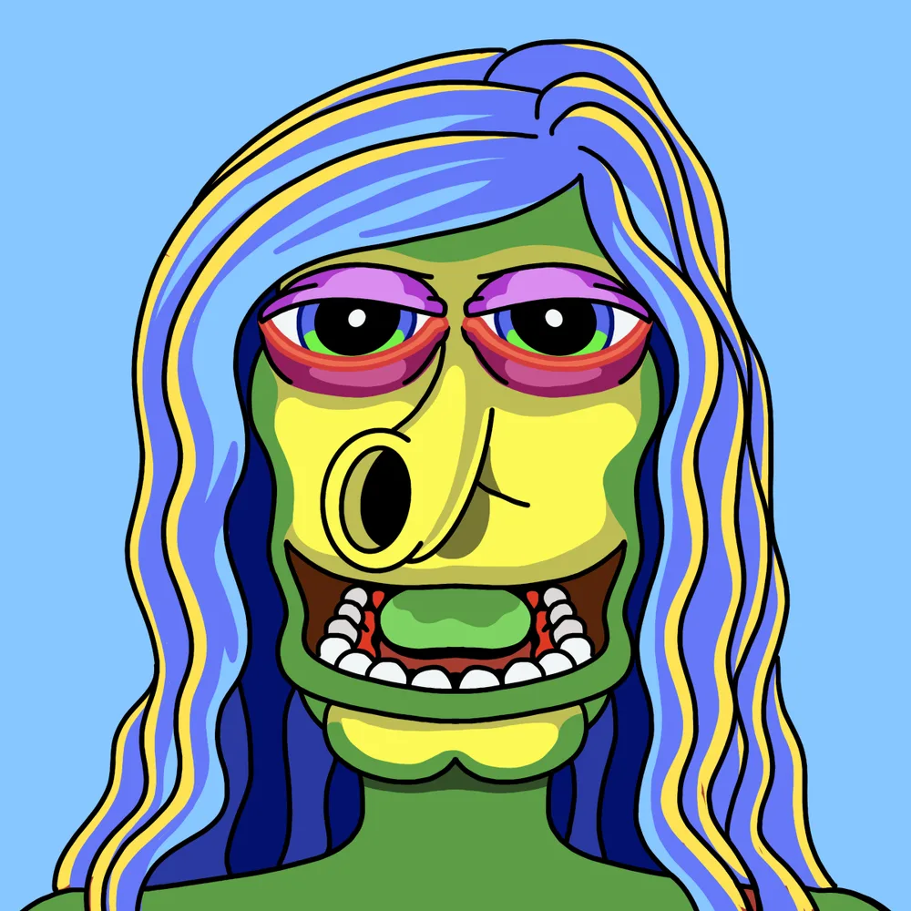 Goo-time Snooter — Hedz No. 837, recovered original artwork by Matt Furie
