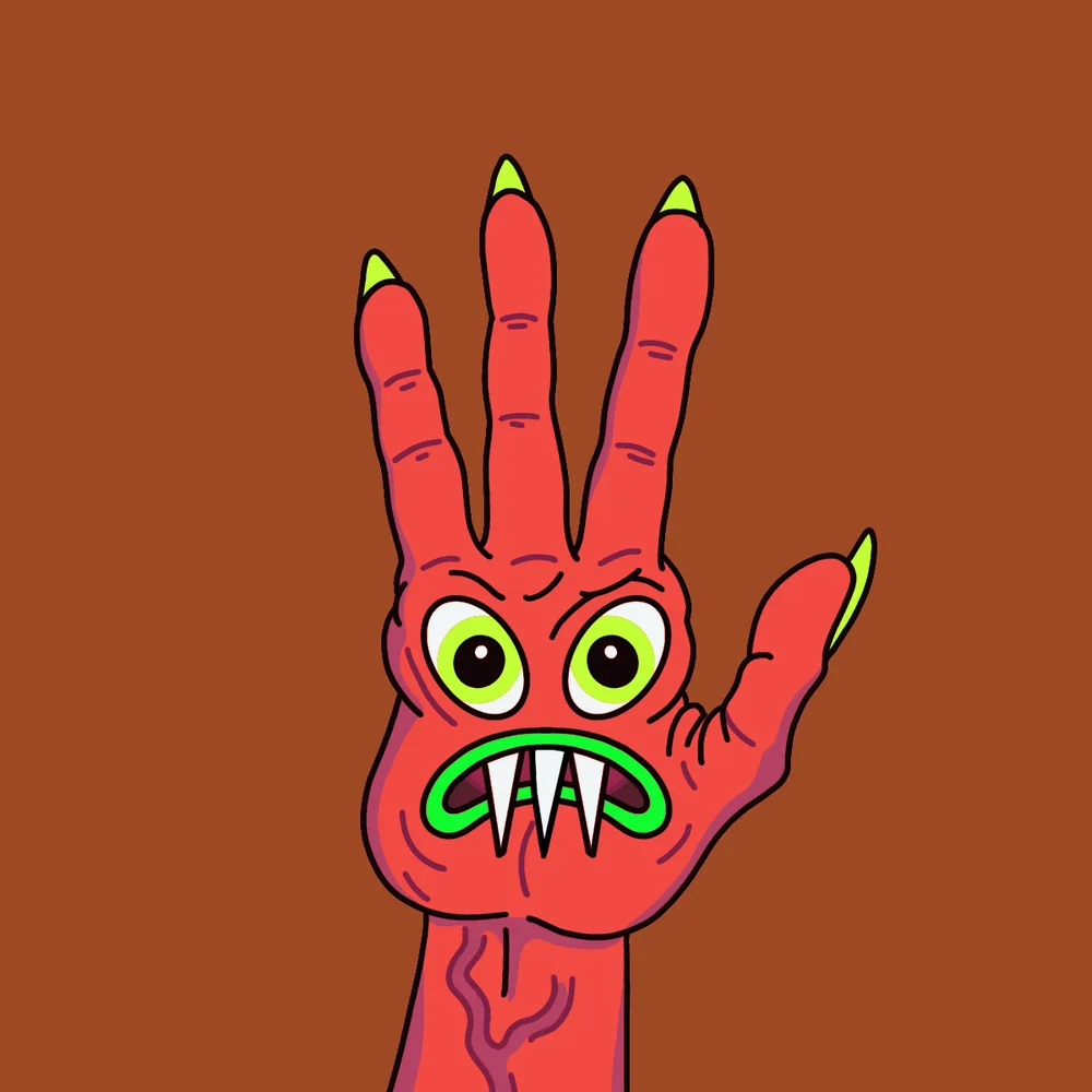 Graspmaster Demonhand — Hedz No. 839, recovered original artwork by Matt Furie