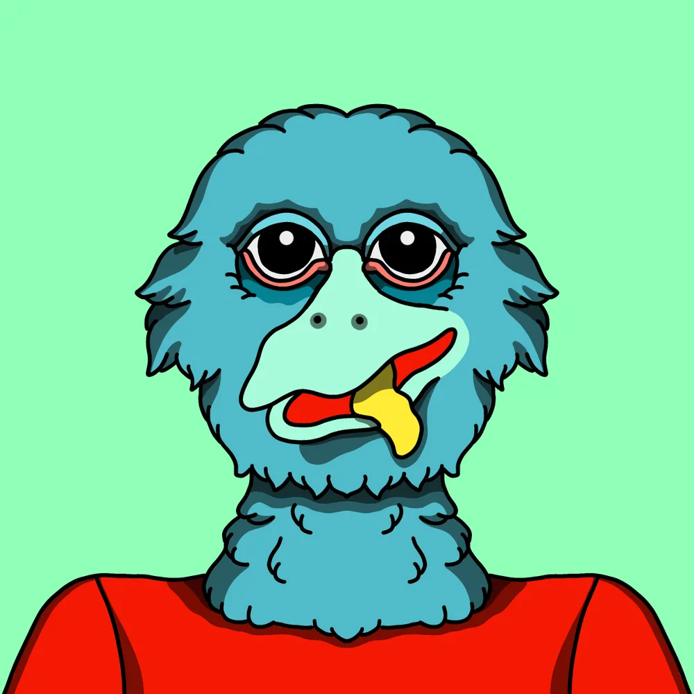 Nice Birdbrain — Hedz No. 085, recovered original artwork by Matt Furie