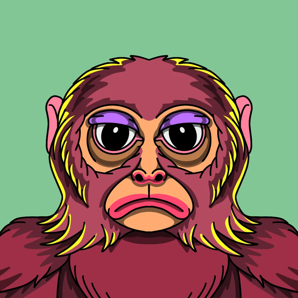 Sadmonkey — Hedz No. 855, recovered original artwork by Matt Furie