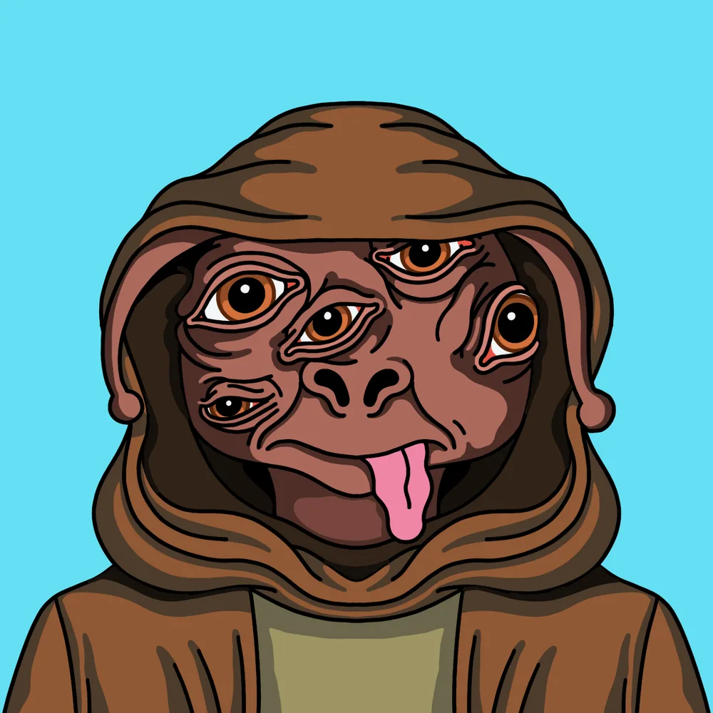 Shifteye Wizardbrownhood — Hedz No. 867, recovered original artwork by Matt Furie