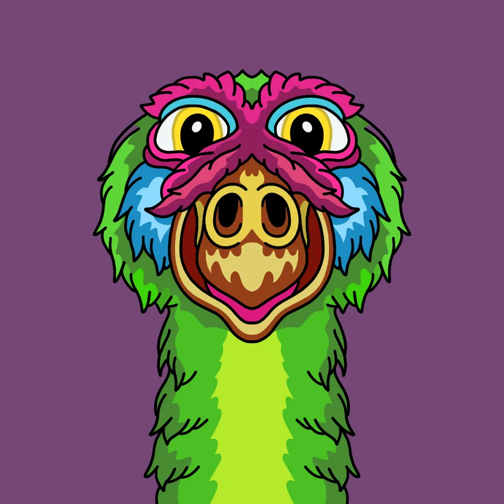 Bird-brain Tripper — Hedz No. 087, recovered original artwork by Matt Furie