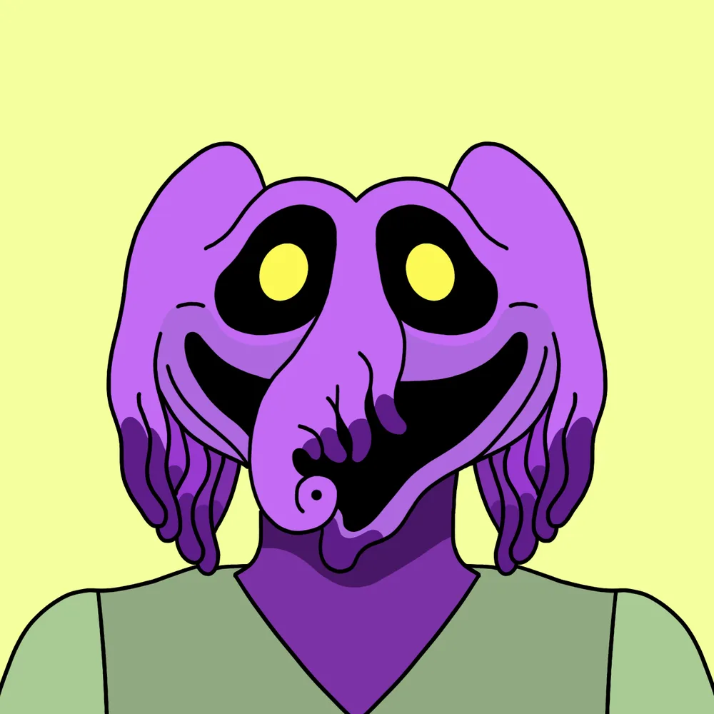 Curlew Plurple — Hedz No. 873, recovered original artwork by Matt Furie