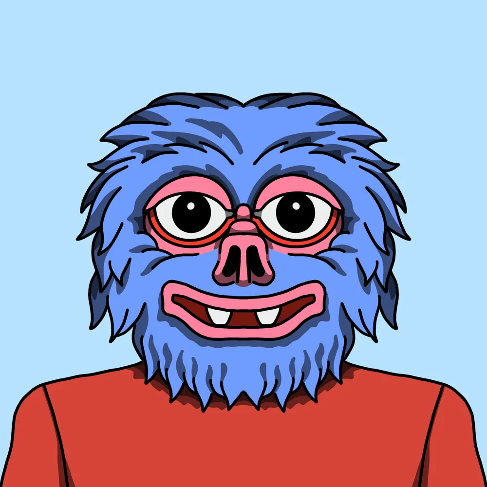 Snub-nose Blueboy — Hedz No. 879, recovered original artwork by Matt Furie