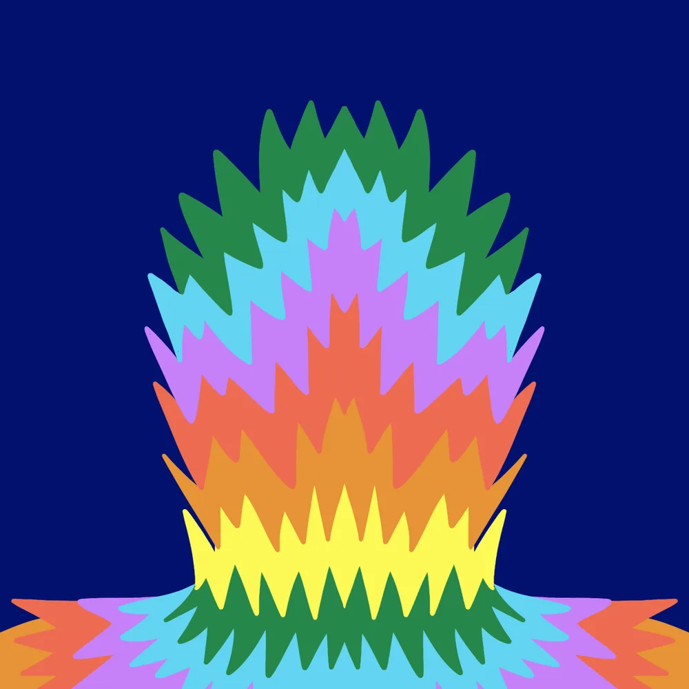 Rainbow Blastoid — Hedz No. 088, recovered original artwork by Matt Furie