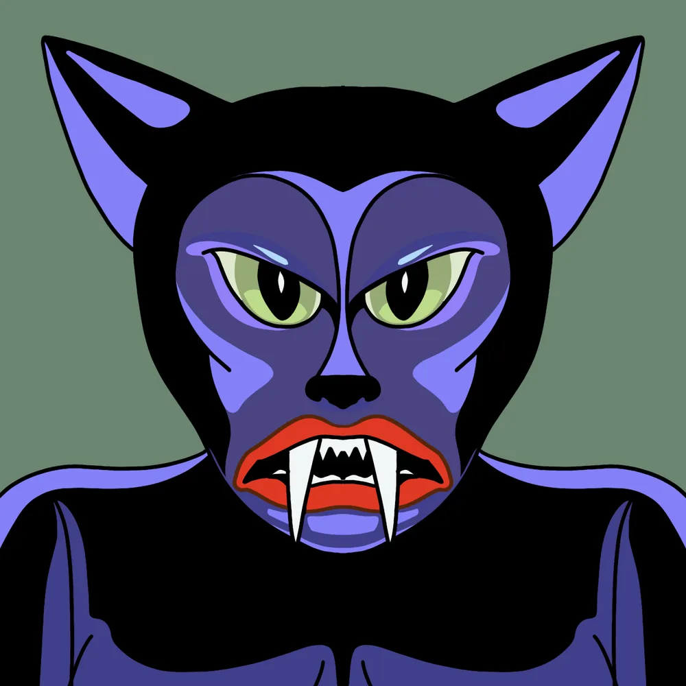 Catwoman — Hedz No. 885, recovered original artwork by Matt Furie