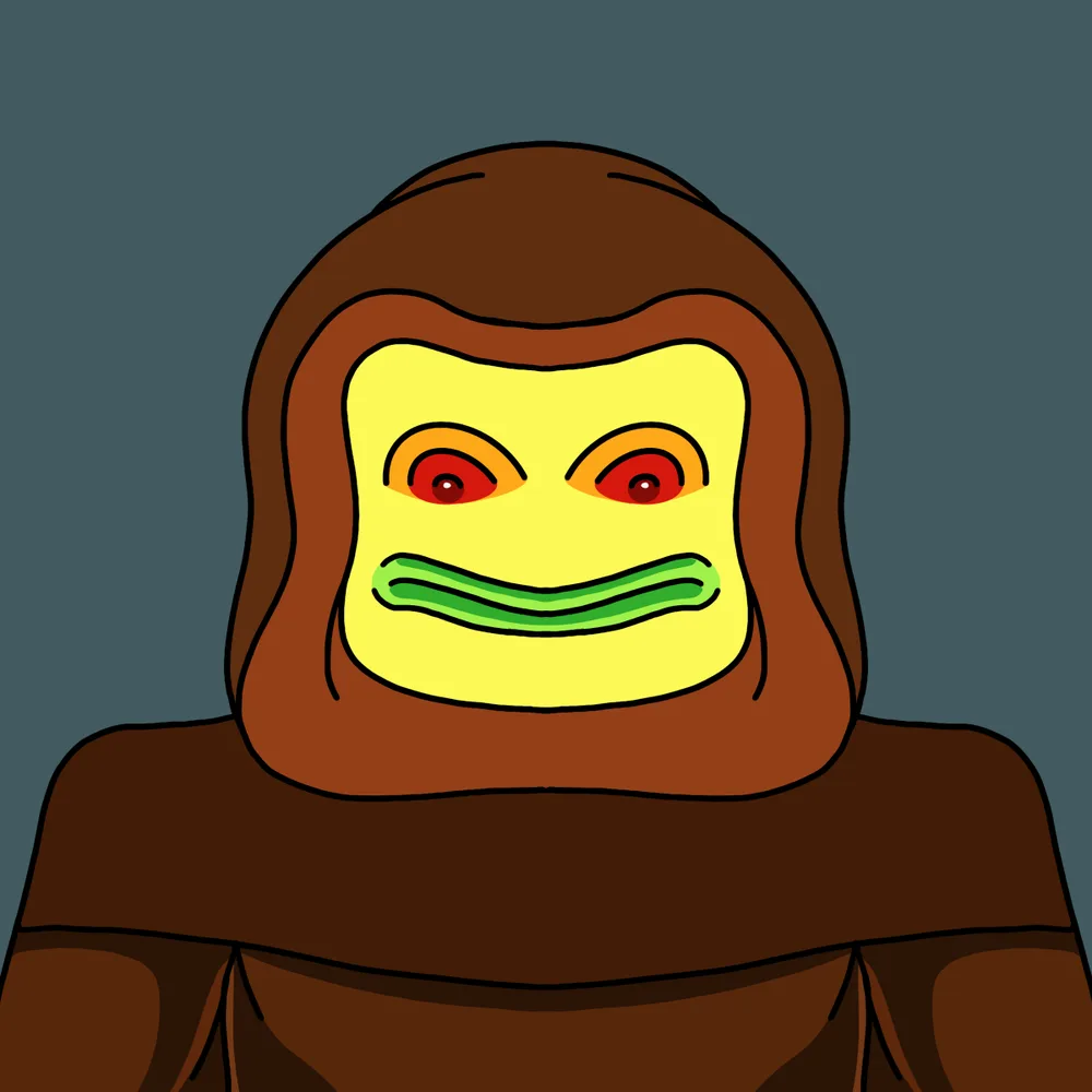 Brown Hoodie Spirt — Hedz No. 888, recovered original artwork by Matt Furie