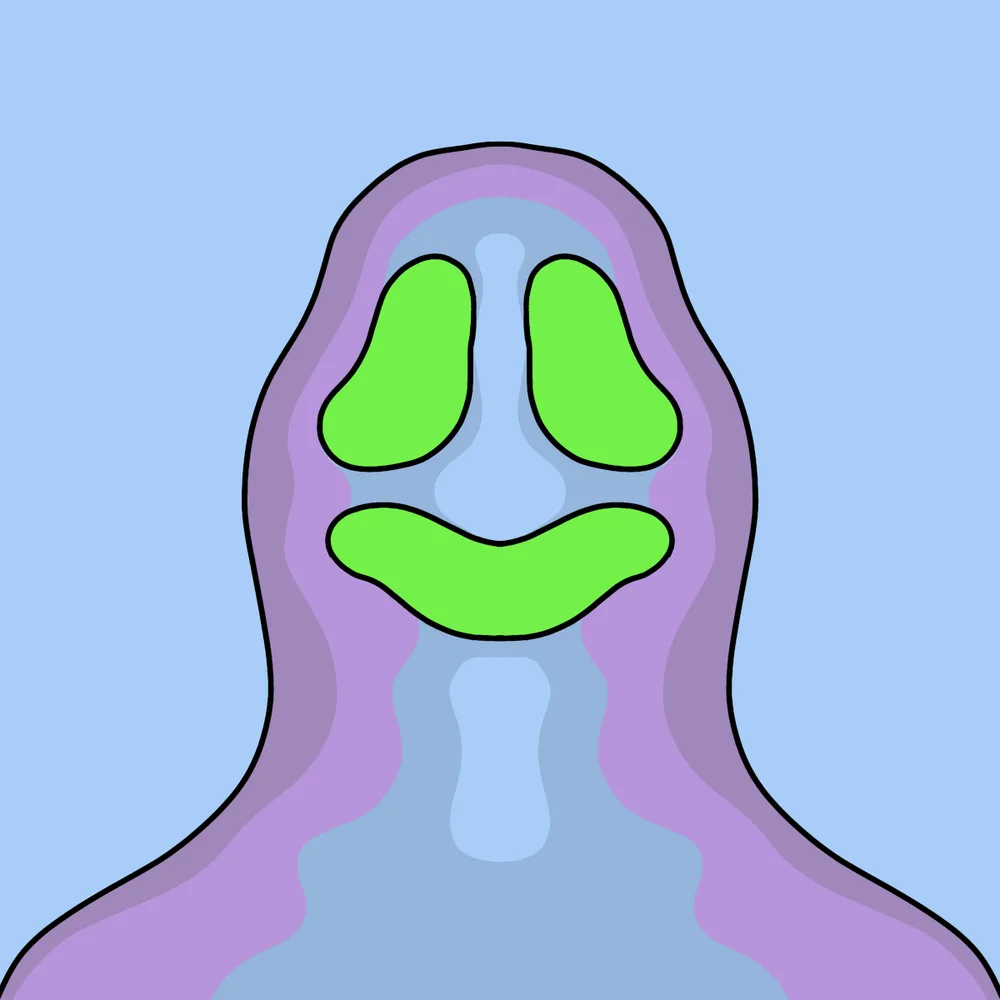 Blobby Ghost — Hedz No. 890, recovered original artwork by Matt Furie