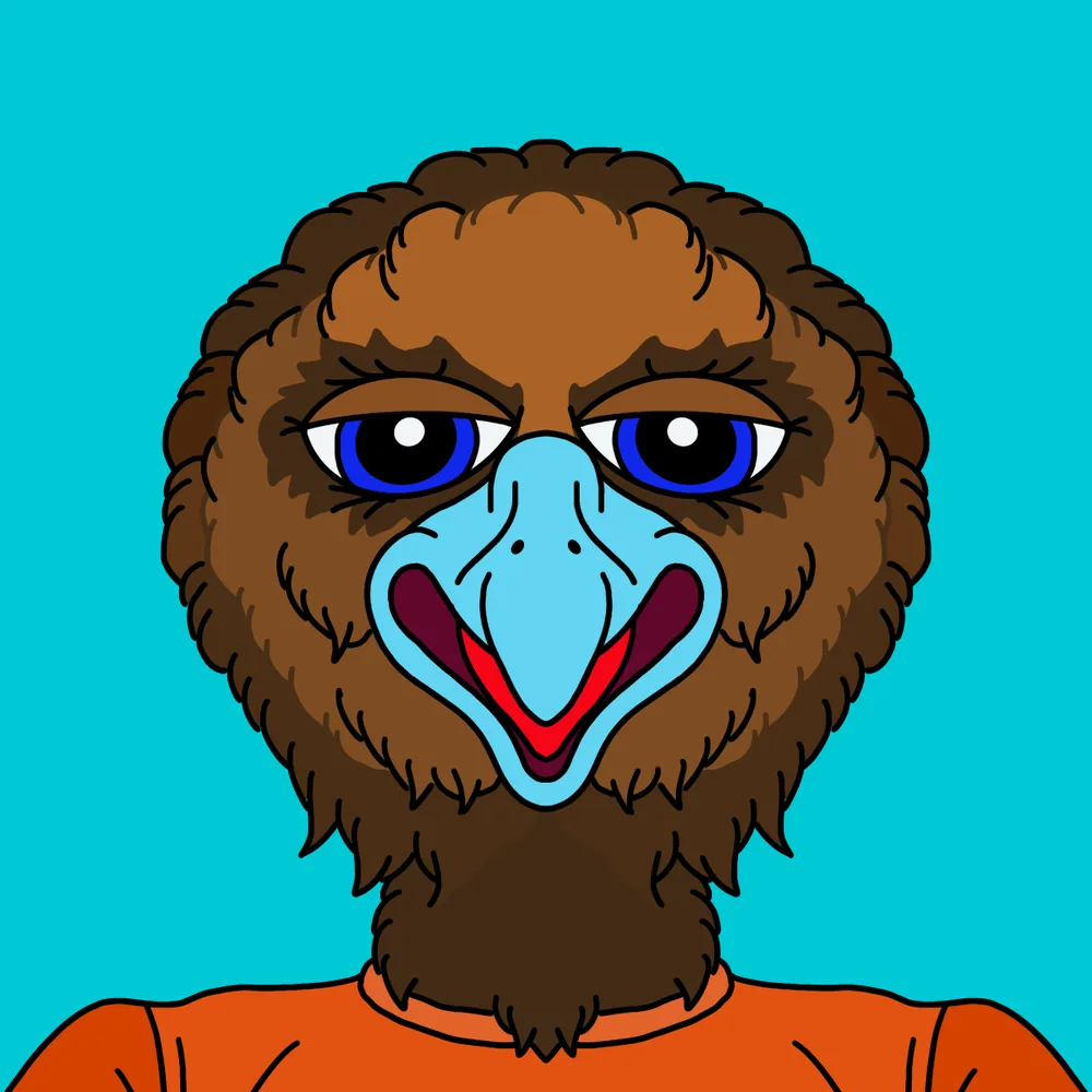 Crackhead Birdface — Hedz No. 892, recovered original artwork by Matt Furie