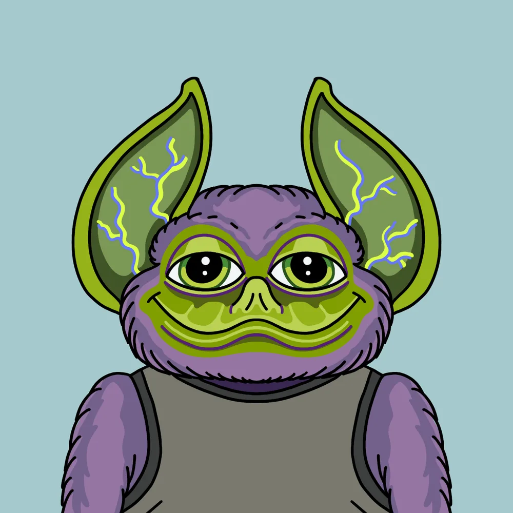 Chiller Bat — Hedz No. 894, recovered original artwork by Matt Furie