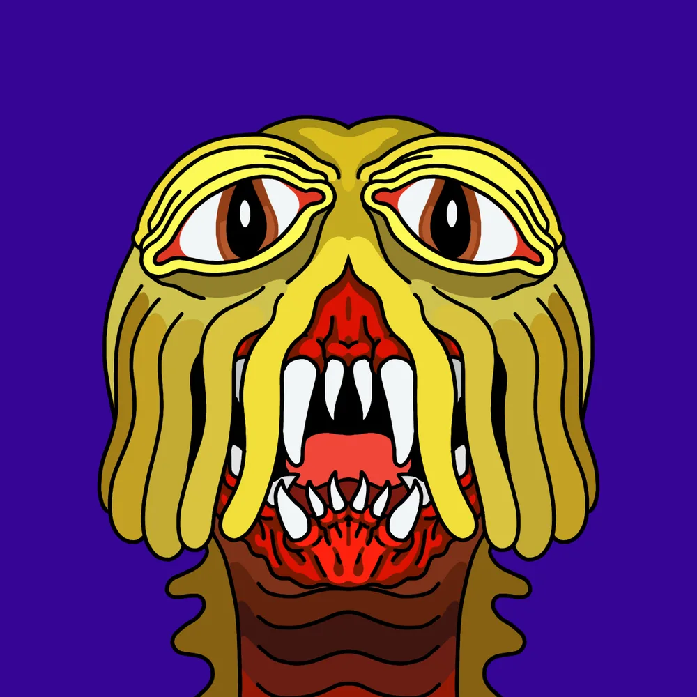 Flap-cheeked Dragonoid — Hedz No. 899, recovered original artwork by Matt Furie