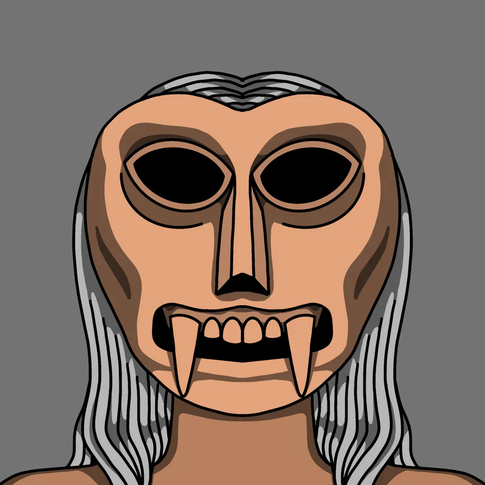 Maskman — Hedz No. 904, recovered original artwork by Matt Furie