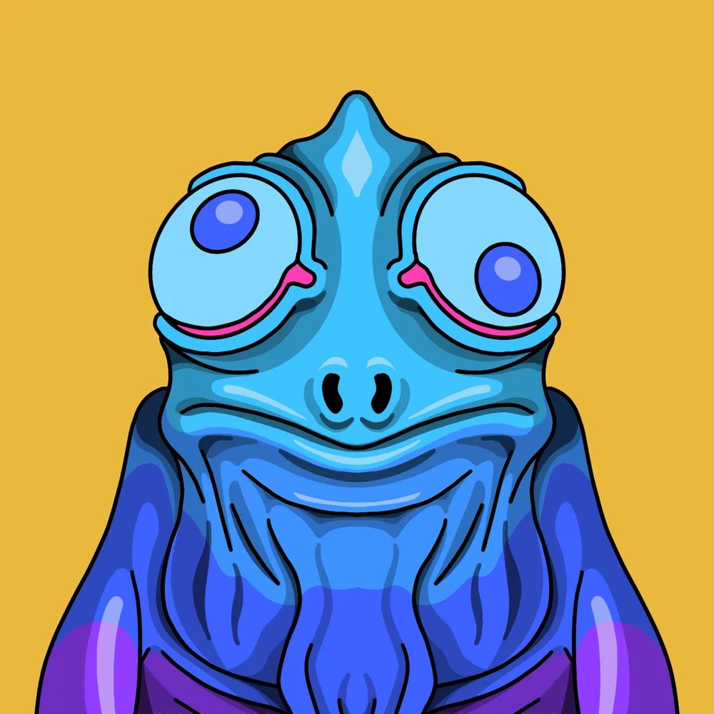 Chameleon — Hedz No. 909, recovered original artwork by Matt Furie