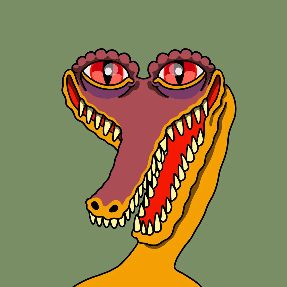 Croc — Hedz No. 911, recovered original artwork by Matt Furie