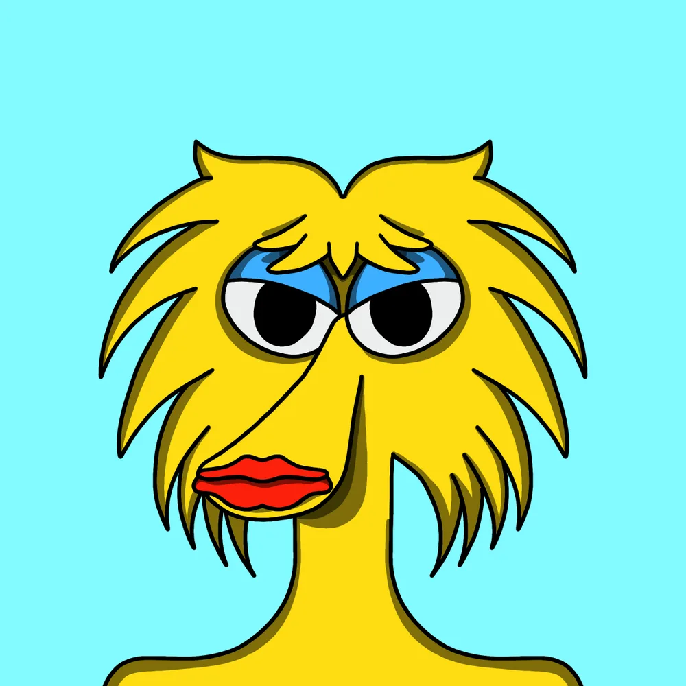 Yellow Frylax — Hedz No. 917, recovered original artwork by Matt Furie