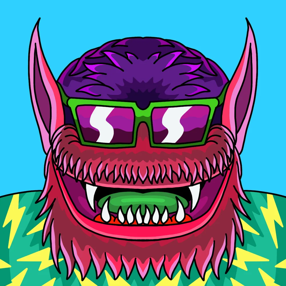 Partymonster Funnyman — Hedz No. 921, recovered original artwork by Matt Furie