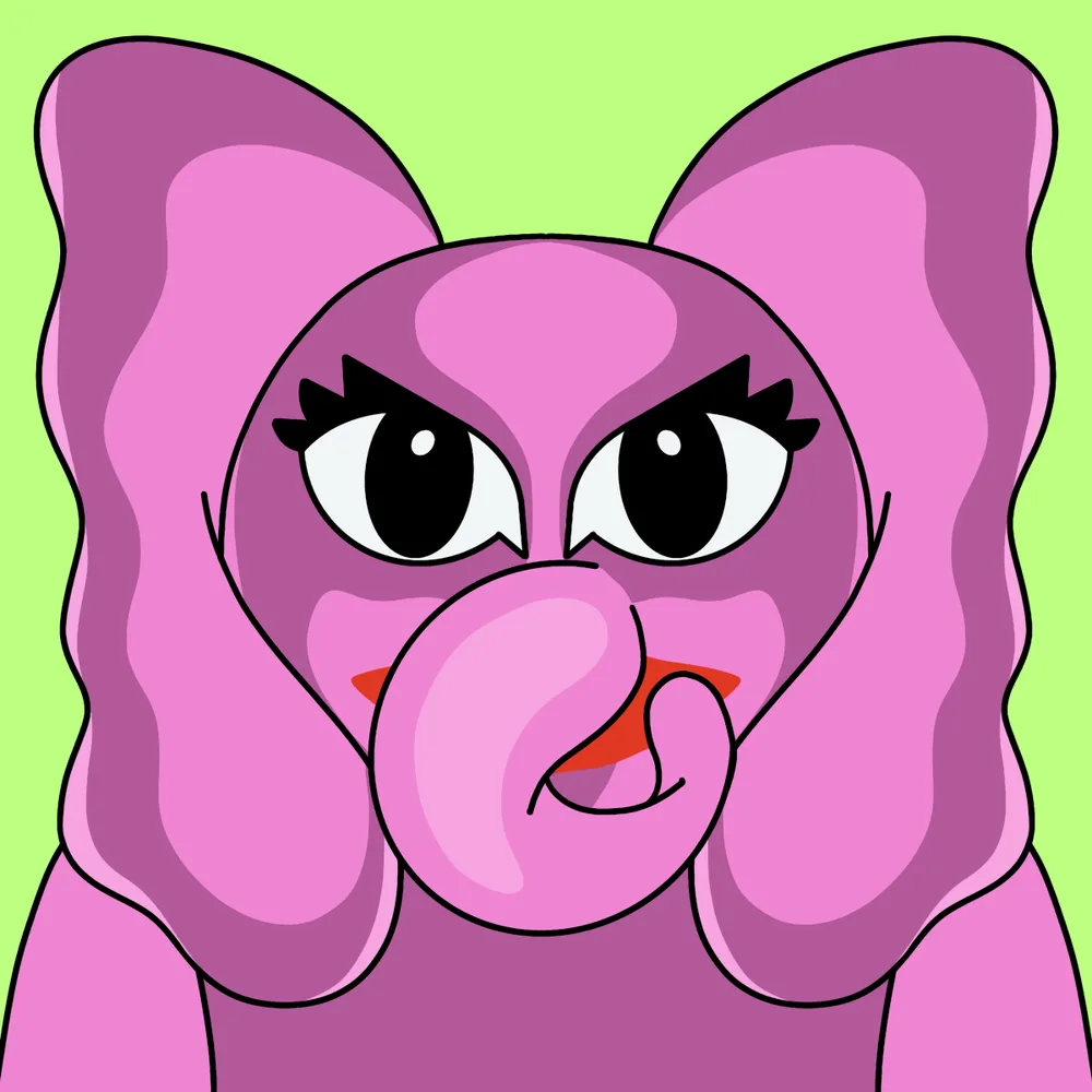 Pink Elephantasy — Hedz No. 924, recovered original artwork by Matt Furie