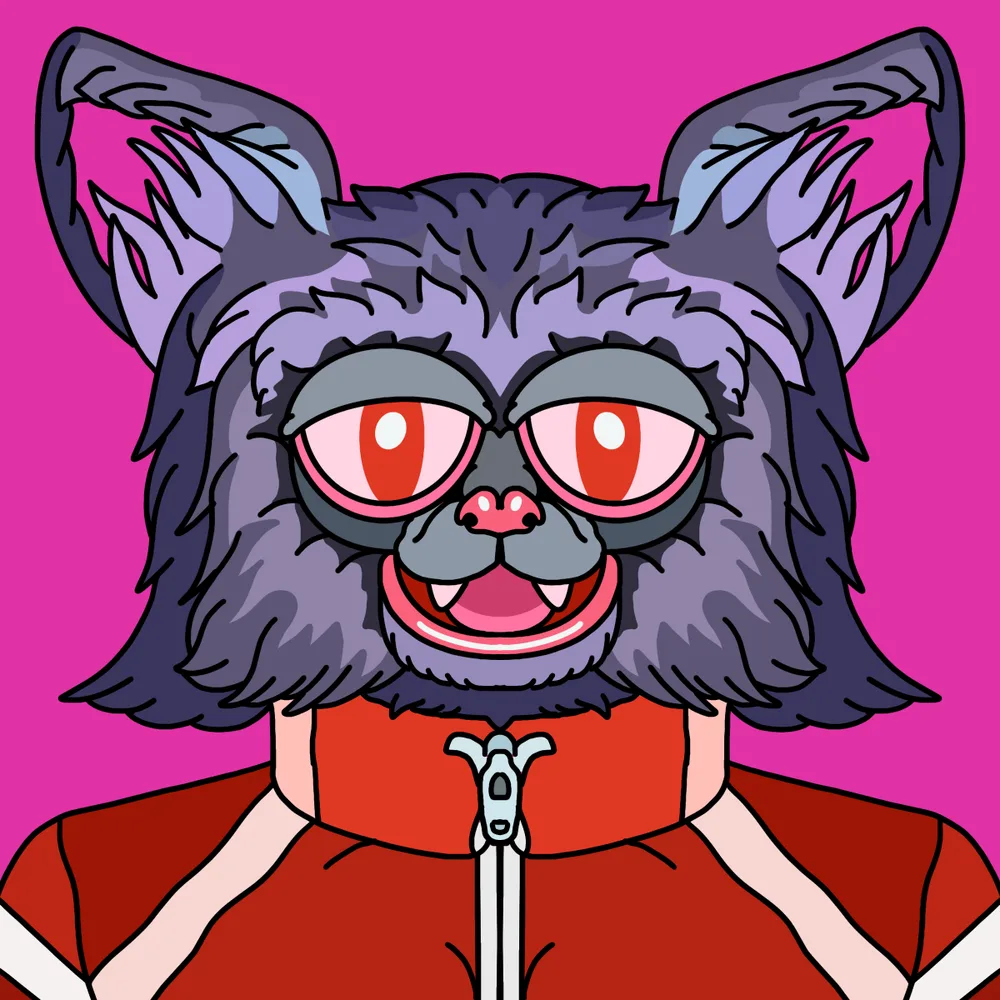 Happy Catdancer — Hedz No. 925, recovered original artwork by Matt Furie