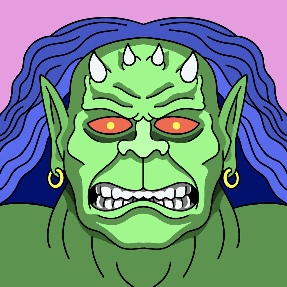 Zorgon Asskicker — Hedz No. 927, recovered original artwork by Matt Furie
