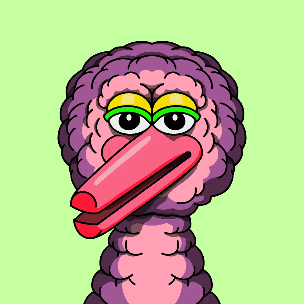 Puffy Birdo — Hedz No. 928, recovered original artwork by Matt Furie