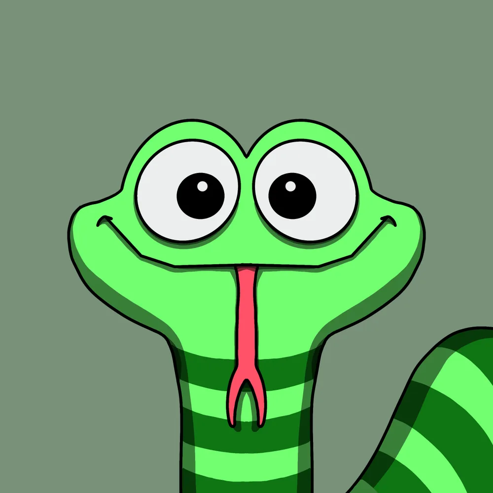 Slitherbuddy — Hedz No. 094, recovered original artwork by Matt Furie