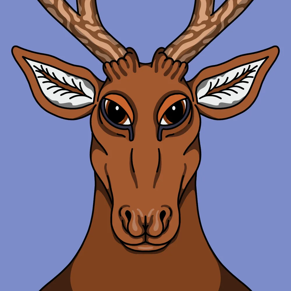 Antler — Hedz No. 942, recovered original artwork by Matt Furie