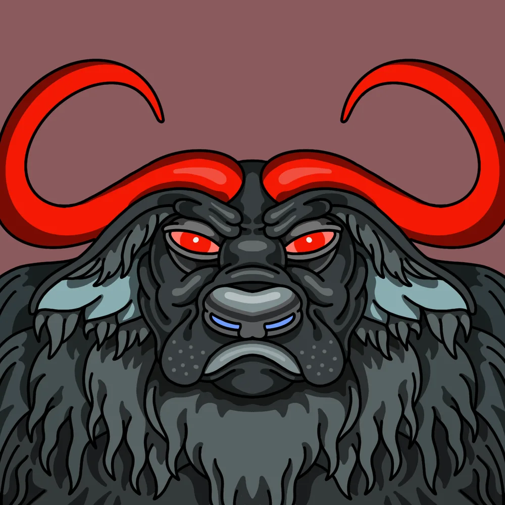 Water Buffalo — Hedz No. 944, recovered original artwork by Matt Furie