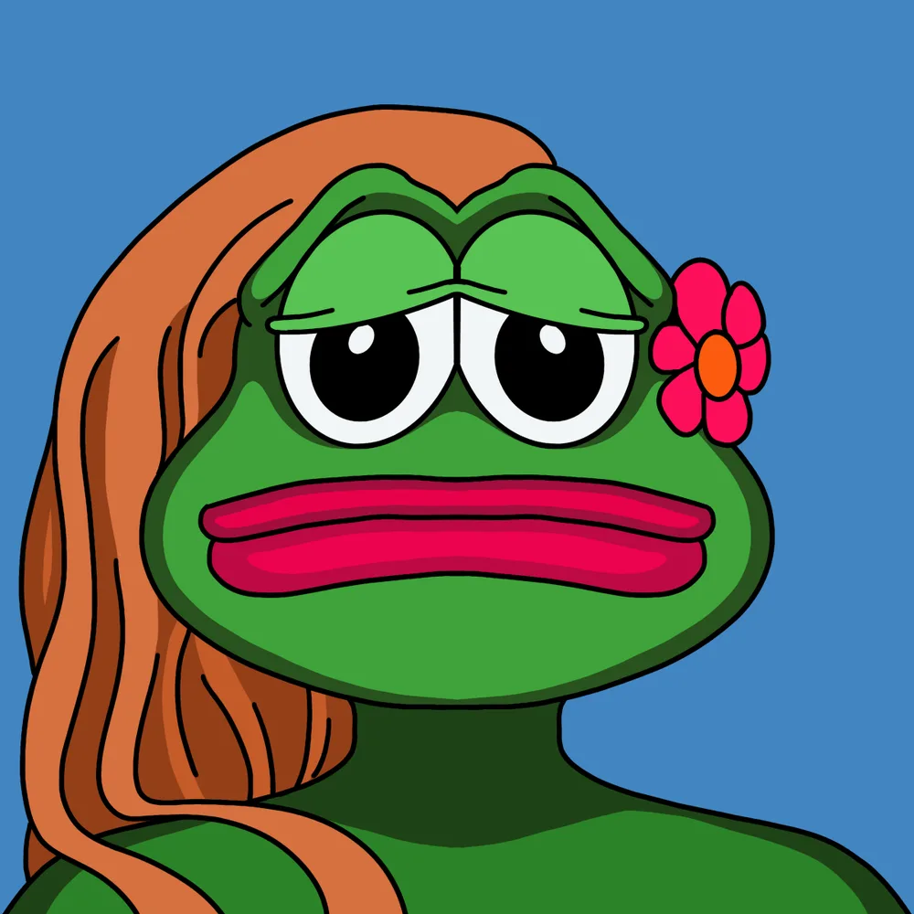 Island Frogette — Hedz No. 945, recovered original artwork by Matt Furie