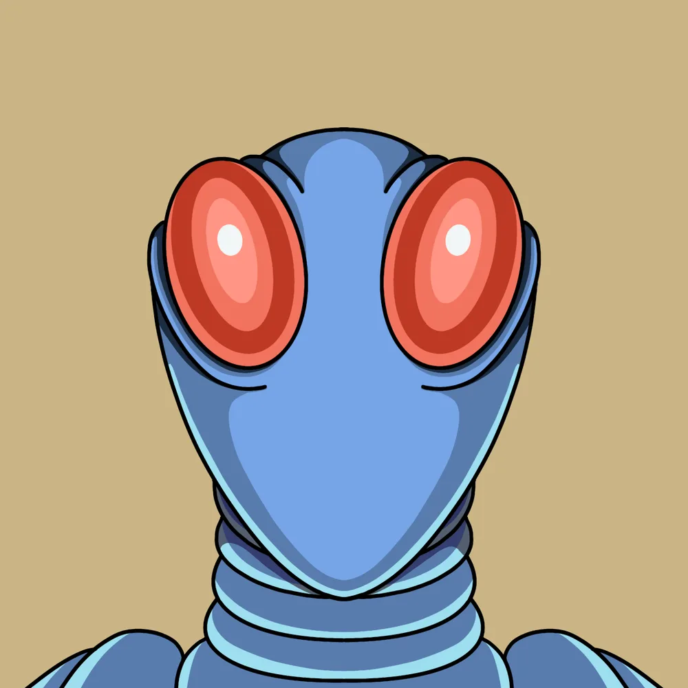 Bugeyed Blueman — Hedz No. 952, recovered original artwork by Matt Furie